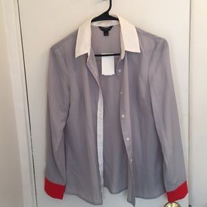 L/S, color block shirt